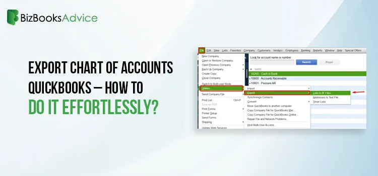 Export Chart of Accounts QuickBooks – How to Do it Effortlessly-BizBooksAdvice