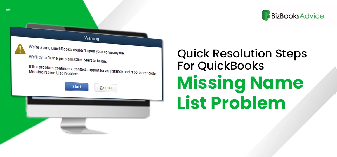 QuickBooks missing name list