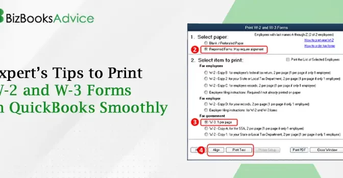 Let’s Study How To Print W-2 And W-3 Forms in QuickBooks 