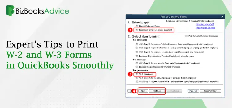 Print W-2 and W-3 Forms in QuickBooks