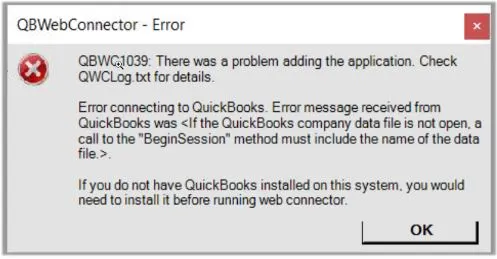 QB Web Connector Error- does not have permission to access the QuickBooks company file