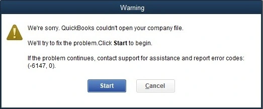 fix QuickBooks Error Code 6147, 0