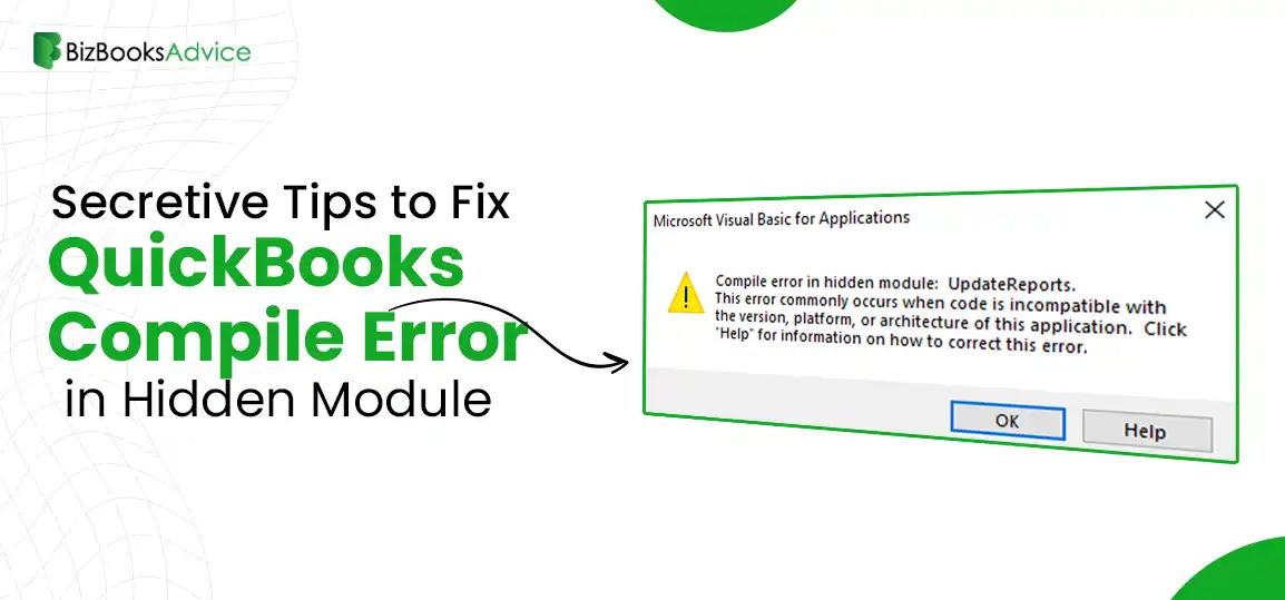 QuickBooks Compile Error in Hidden Module