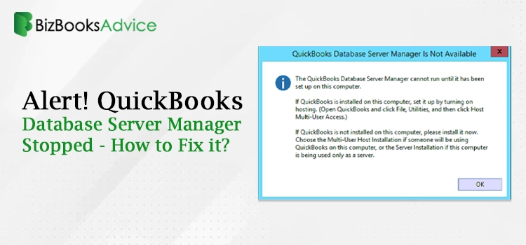 QuickBooks Database Server Manager Stopped