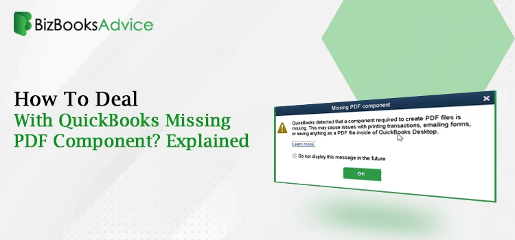 QuickBooks missing pdf component