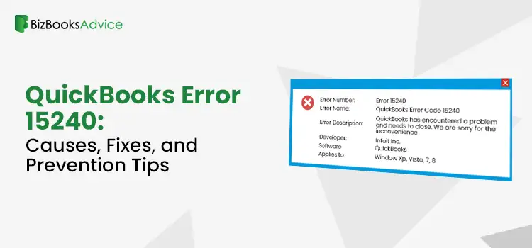 QuickBooks Error 15240