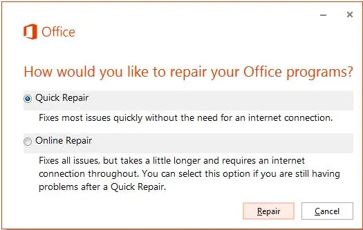 Re-register Microsoft Office Components