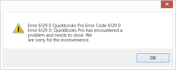 Fix QuickBooks Error Code 6129