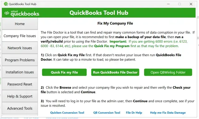 fix-company-file-issue