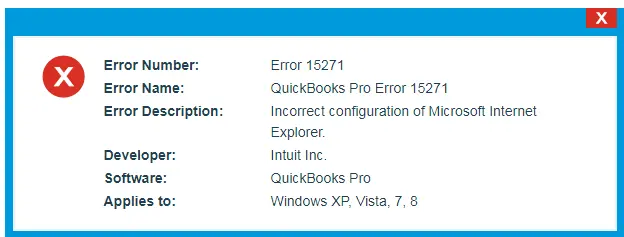 Fix QuickBooks Error 15271 