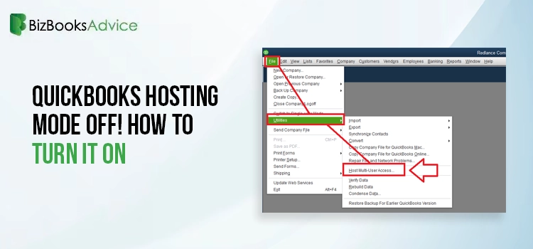 QuickBooks Hosting Mode is off