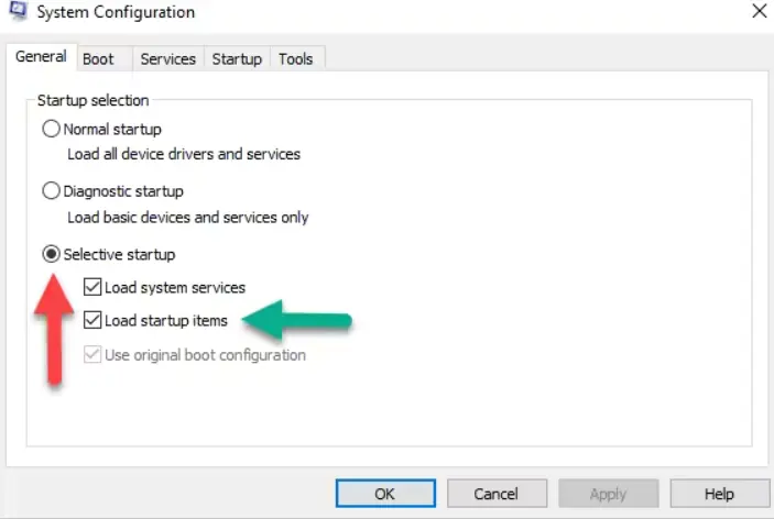 Selective startup