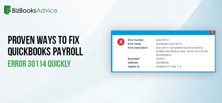 QuickBooks Payroll Error 30114