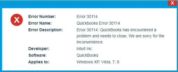 How to fix QuickBooks payroll Error 30114
