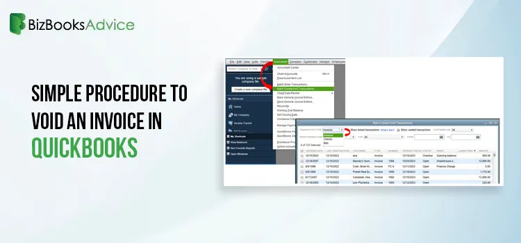 Simple Procedure to Void An Invoice in QuickBooks