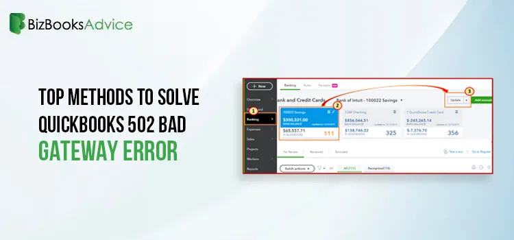 QuickBooks 502 Bad Gateway Error