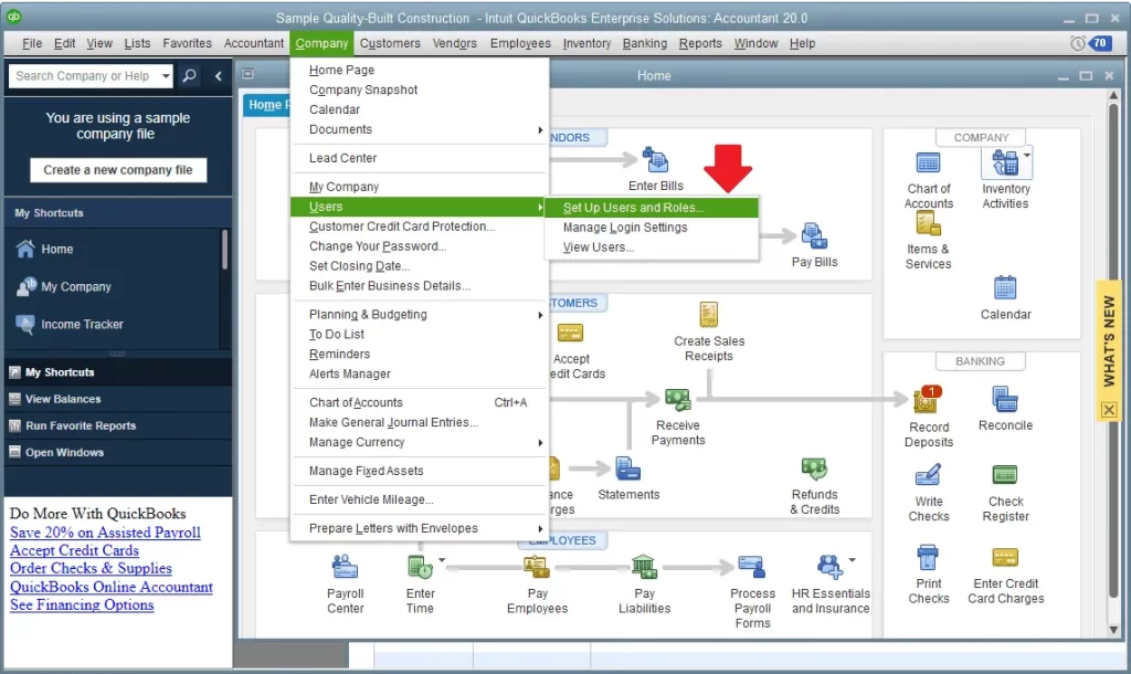 set up users and roles