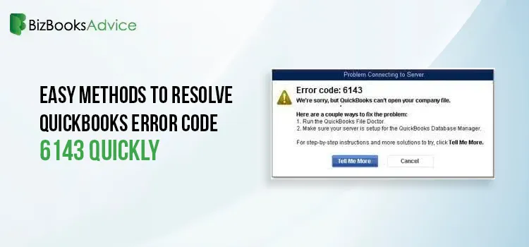 How to Resolve QuickBooks Error Code 6143 Quickly- BizBooksAdvice