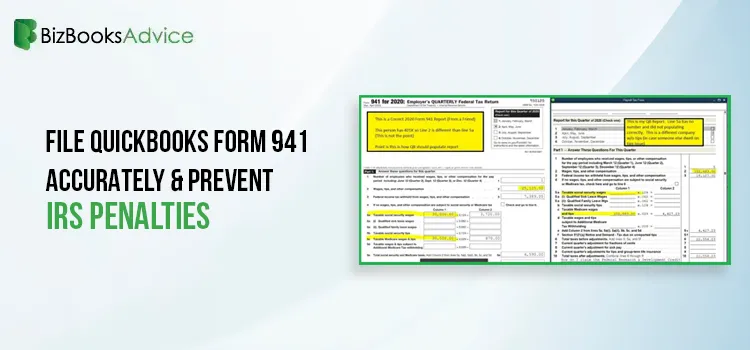 File QuickBooks Form 941 Accurately & Prevent IRS Penalties-BizBooksAdvice