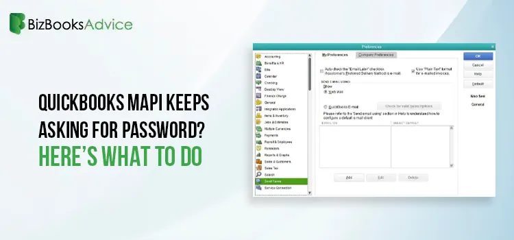 QuickBooks MAPI Keeps Asking For Password