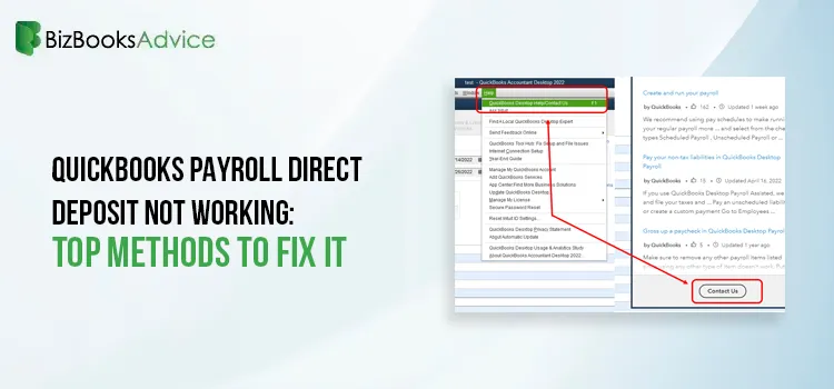 QuickBooks Payroll Direct Deposit Not Working Top Methods to Fix It-BizBooksAdvice