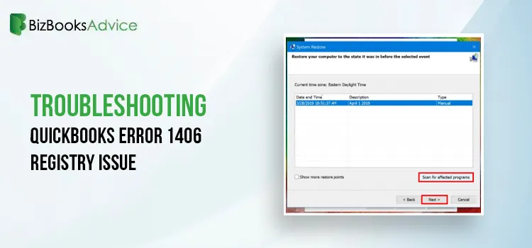 Troubleshooting QuickBooks Error 1406 Registry Issue- BizBooksAdvice