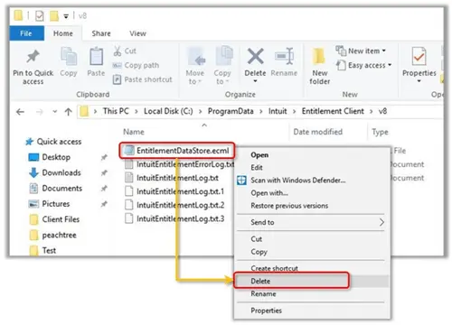 deleting-EntitlementDataStore.ecml-file-BizBooksAdvice