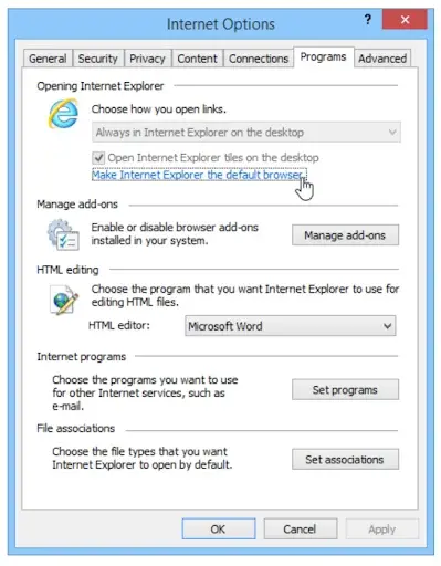 Review the Internet Explorer Settings BizBooksAdvice