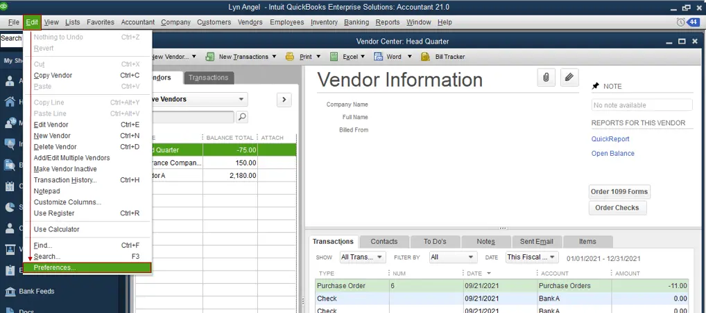 Merge Vendors in QuickBooks Desktop With Expert 