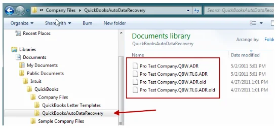 Using the ADR tool to get the backup on QuickBooks-BizBooksAdvice