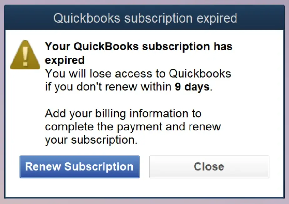 renew quickbooks subscription