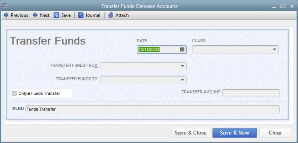 Transfer Via QuickBooks Desktop