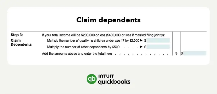 Claim for any dependents