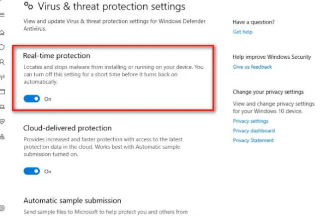 Temporarily Disable Antivirus Software