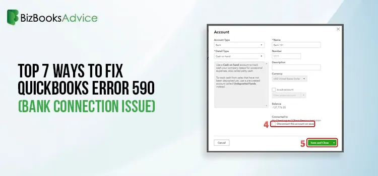 Fix QuickBooks Error 590 (Bank Connection Issue)