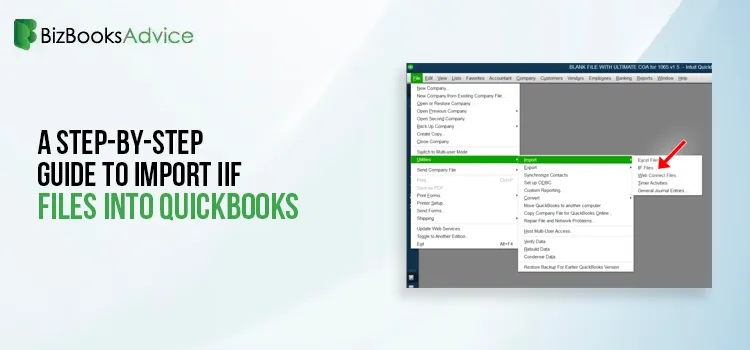 How do I import an IIF file into QuickBooks?