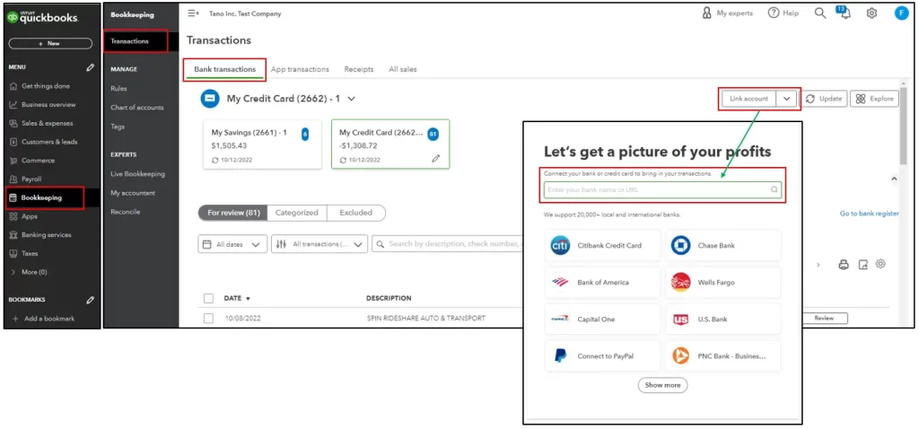 bank feeds QuickBooks