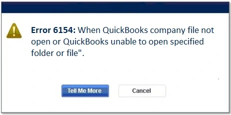 QuickBooks company file error 6154
