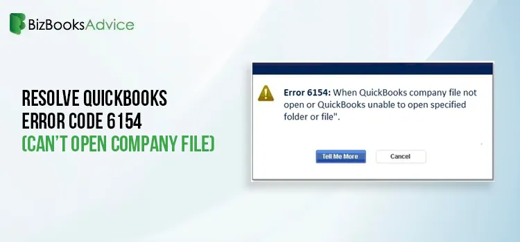 QuickBooks company file error 6154