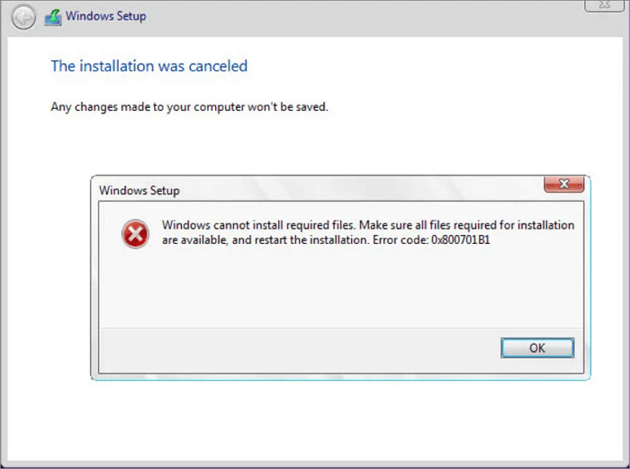 error code 0x800701B1 when copying files