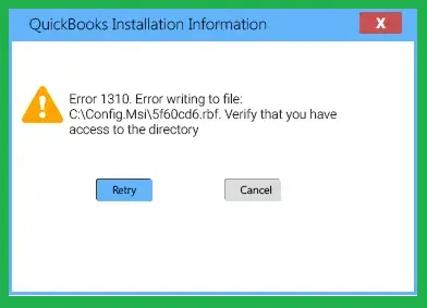 how to fix QuickBooks error 1310