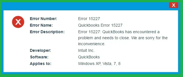 QuickBooks Payroll Update Error 15227
