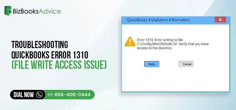 error 1310 while installing QuickBooks Desktop