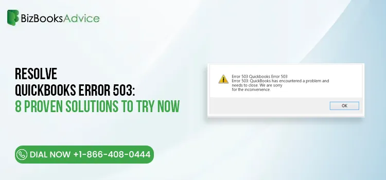 Error message 503 in QuickBooks Desktop