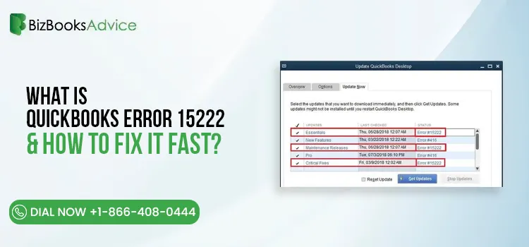 QuickBooks Desktop Update Error 15222