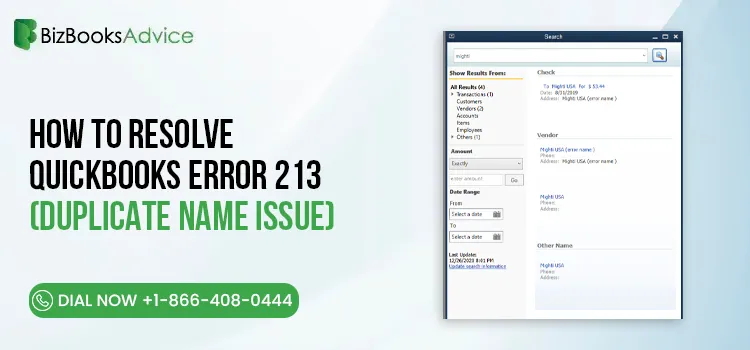 Error Message 213 in QuickBooks Desktop