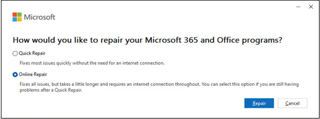 Repair option