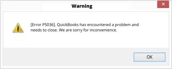 how to fix quickbooks error ps036
