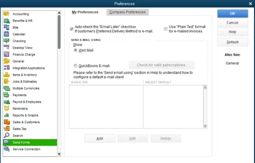 Enter your email account details in the Add Email Info window and select OK.