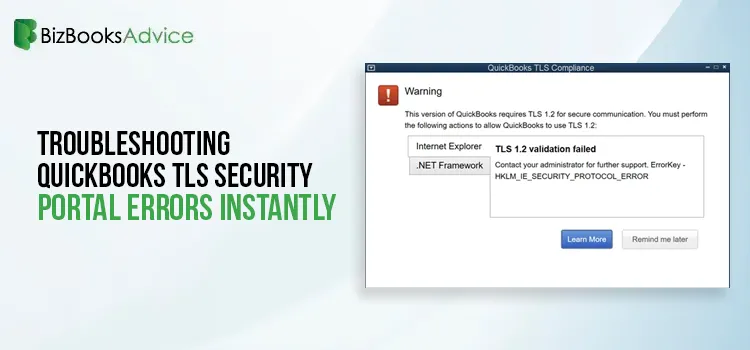 QuickBooks TLS Compliance Error
